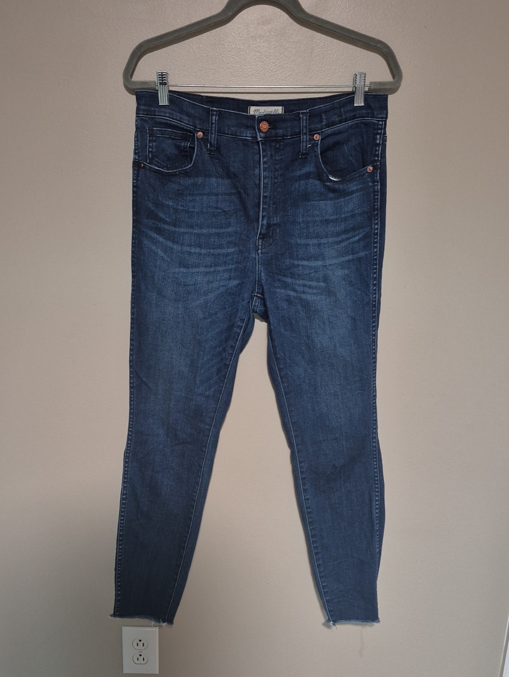 Dark Blue Women's High-Rise Skinny Jeans
